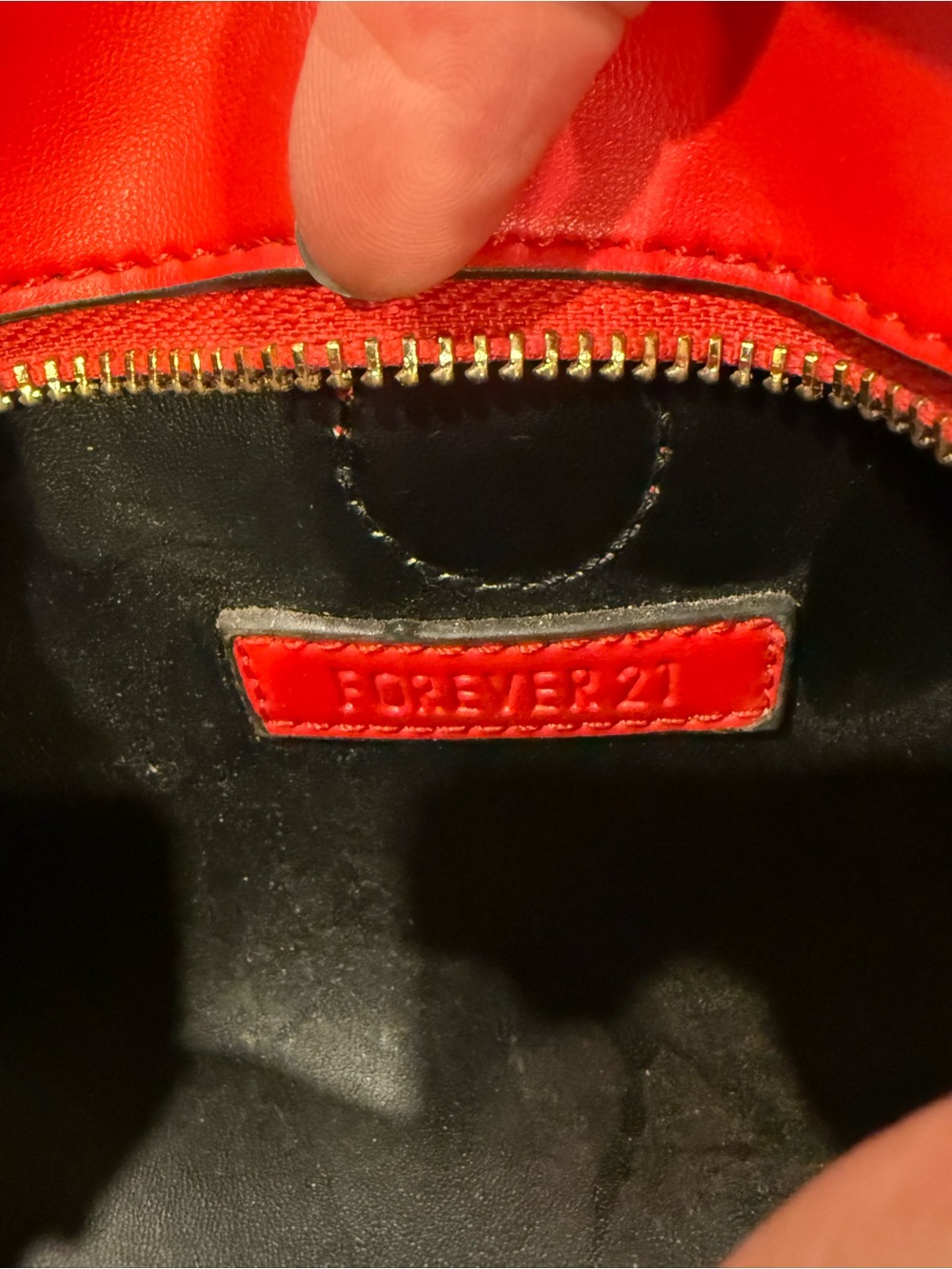 FOREVER 21 Red Mini Satchel Crossbody Bag Structured Top Handle - Picture 2 of 13
